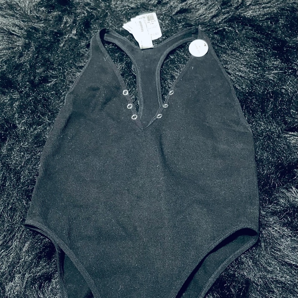 Black racerback bodysuit from forever 21